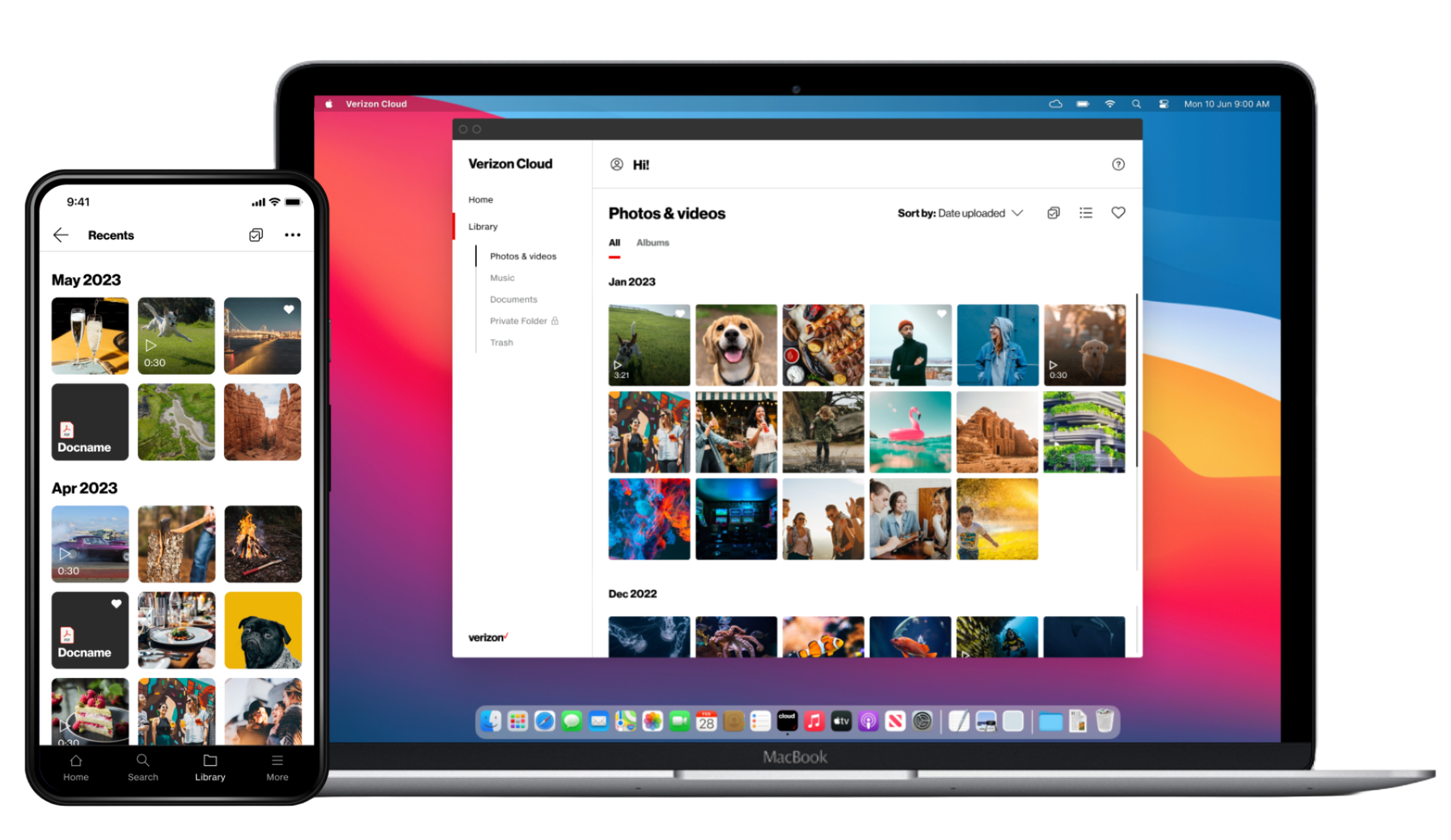 Verizon Cloud interface preview